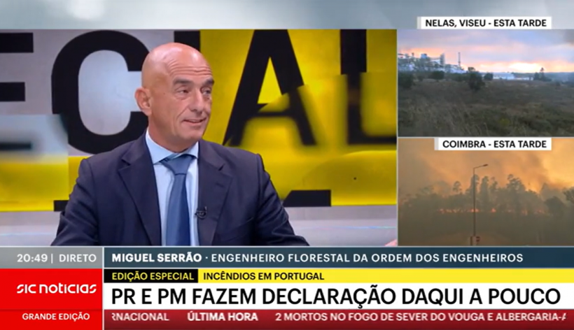 Intervenção de Miguel Serrão, Coordenador do Conselho Regional de Colégio de Engenharia Florestal, sobre os Incêndios em Portugal